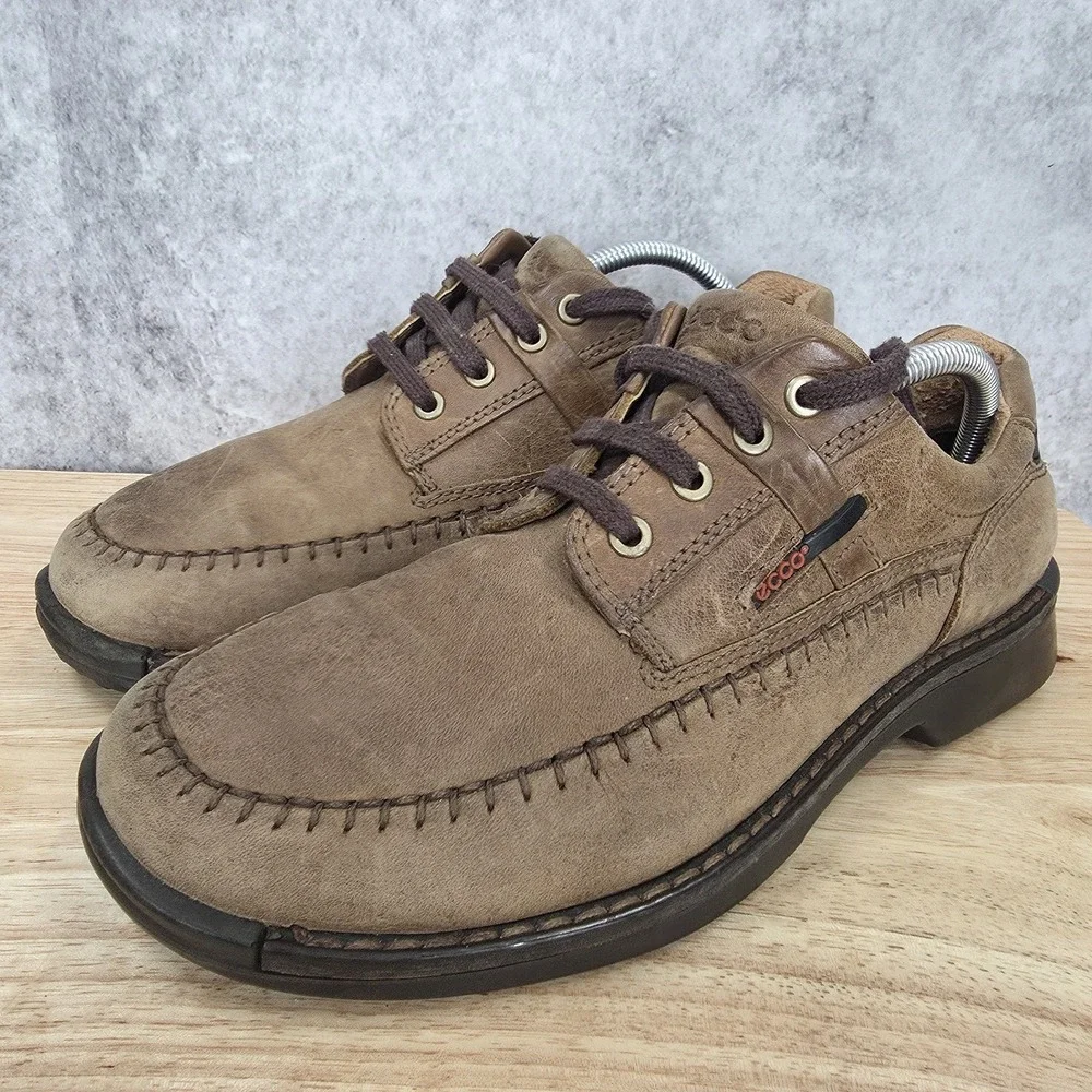 Ecco Fusion II Oxford Shoes Mens 42 US 8   Brown Nubuck‎ Leather Comfort